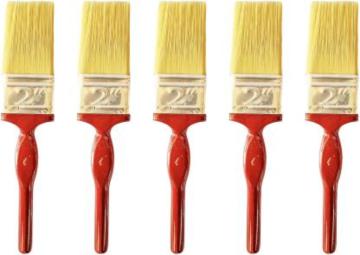 Orson 2 inch Red and Beige Paint Brush (Pack of 5)