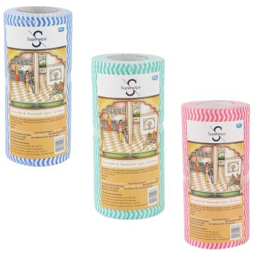 Superwipe Reusable and Washable Multi-Purpose Kitchen Swipe Rolls (80 Pulls Per Roll) (Pack of 3)