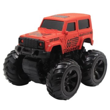 Toy Cloud Monster Truck Jeep Toy Car, Big Tyre Die Cast Plastic Friction Powered Toy - Multicolour