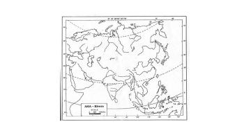CRAFTWAFT RIVER MAP OF ASIA BLANK 67 gsm Project Paper (Set of 100, White)