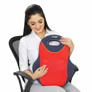 JSB HF74 Back Massager for Chair Wireless Rechargeable with Kneading & Heat (Red Blue)