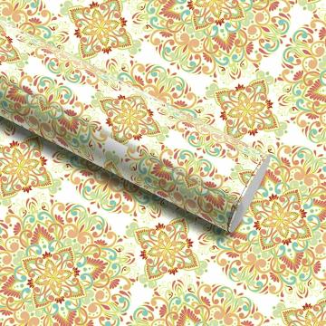 Ambiyaa Golden Swirls Paper Glossy Gift Wrapping Paper Sheets (Pack of 6)