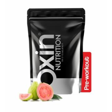 Oxin Nutrition Pre Workout 3x Caffeinated Punch With Vitamin C - Preworkout Drink - Zero Sugar - Pre Workout Natural - Preworkout Supplements Powder 250g Pink Guava