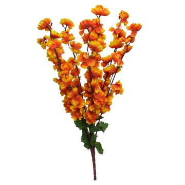 Fancy Mart Orange Artificial Flower Blossom Stick 9 Stem without Pot 60 x 30 cm