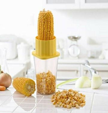 Shivalay Multicolor Corn Cutter / Slicer With Container Unbreakable Plastic Pack Of 1