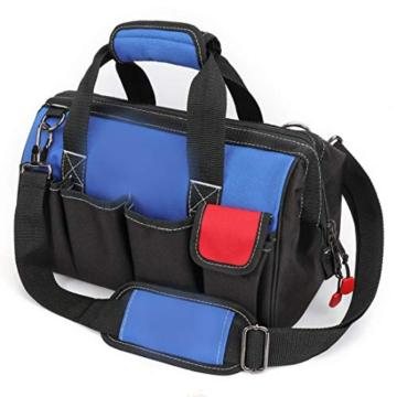 Pahal Nylon Electrician And Technician Open Mouth Blue Tool Bag (17-Inch)