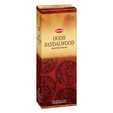 HEM Oodh Sandalwood Incense Sticks 20 pcs each (Pack of 6)
