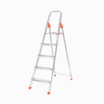 Bathla Advance 5 Step Orange Foldable Aluminium Ladder with Sure Hinge Technology 50 x 12 x 172 cm