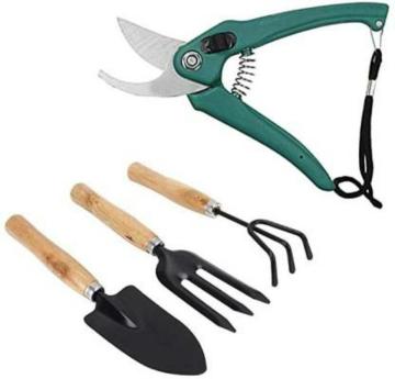 KENYBEA 4PCS Garden Tool Set Combo with Flower Cutter Heavy Gardening Cut Tool Garden Tool Kit (4 Tools)