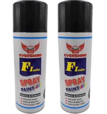 Evershine Black Spray Paint 1000 ml (Pack of 2)