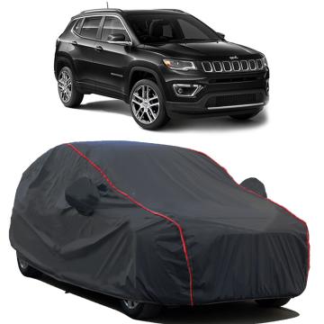STARIE Car Cover For Jeep Compass (With Mirror Pockets) (Black, Red, For 2021, 2020, 2019, 2014 Models)