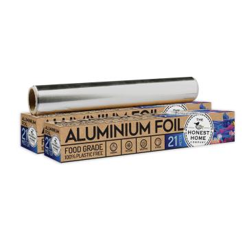 THHC Aluminium Foil Food Wrap Premium Quality Food Packing, Storing, Serving, Baking Lunch Box Safe - 21 Meter - Pack Of 2