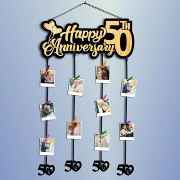 Expleasia 50th Anniversary Hanging Photo Frame |collage Photo Frame| Wall Decor Hanging Photo Frame