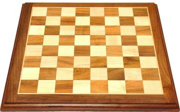 Palm Royal Handicrafts Molded 18 x18 inch Flat Wooden Chess Board Made with SHEESHAM Wood. 46 cm Chess Board (Brown)