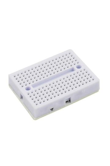 Robotbanao 170 Points Mini Solderless Breadboard for Electronics Prototyping White Pack of 1 RB-1122-MFN-H18