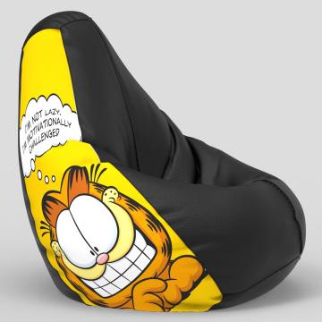 ComfyBean Bag with Beans Filled 3XL- Official: Garfield Bean Bags - For Young Adults - Max User Height : 5-5.8 Ft.-Weight : 60-70 Kgs(Model: Printed - GARFIELD -Garfield_ARTWORK-9 - Black)