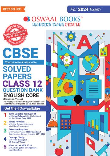 Oswaal CBSE Class 12 English Core Question Bank 2023-24 Book_Oswaal books