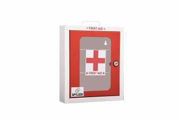SPYLOCK Heavy Metal Wall Mounted First Aid, Kit Emergency, Medicine, Doctor, First Aid, Box Multipurpose Uses (Red)
