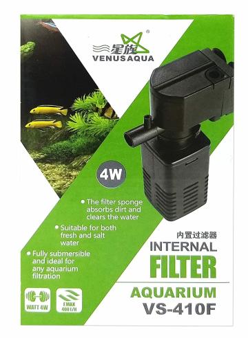 VENUS AQUA VS-410F Aquarium Internal Filter Suitable for Small Mini Tank (10-20 Litre) (Power: 4W, Flow MAX: 400 L/H)
