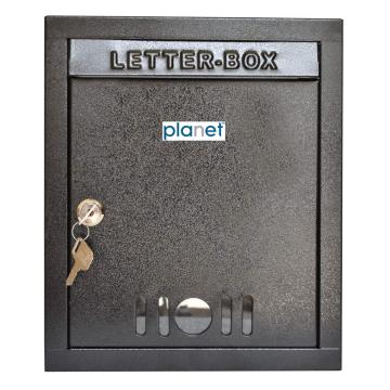 Planet High Grade Metal Wall Mount Mail Box/Letter Box for gate and Wall (Black)