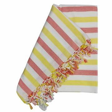 Arvore Yellow Orange White Striped Cotton Arvore Handloom Bhagalpuri Chadar Summer Blanket Khes Top Sheet Ac Blanket