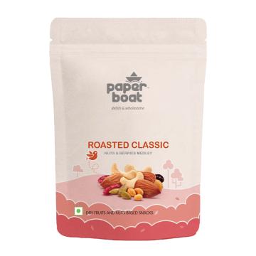 Paper Boat Classic Roasted Nuts, Seeds & Berries Medley, Trail Mix I Almonds I Cashews I Coconut I Mix Seeds Pouch (200 g)