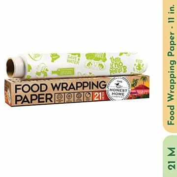 The Honest Home Company Food Wrapping Paper Oilproof, Reusable Parchment Paper for Wrapping Roti, Paratha and Sandwich Paper- 11 inch x 21 M