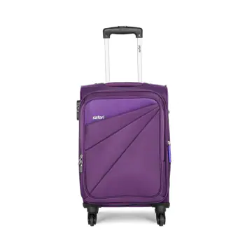 Safari Mimik cabin Polyester Purple 4 wheels Soft Luggage