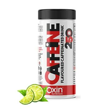 Oxin Nutrition Caffeine 250 Pre Workout Natural Caffeine Powder Supplement 40 Servings Lime Grass