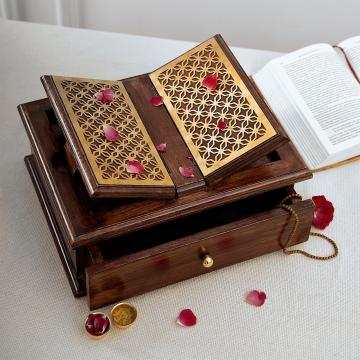 DecorTwist Handcrafted Holy Book Stand