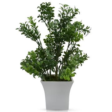 Fancy Mart Green Artificial Fenugreek Plant in Ruby Pot 32 x 18 cm (FMDB-6290)