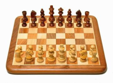 Palm Royal Handicrafts 12 inch Combo with Set 8 cm Chess Board (Multicolor)