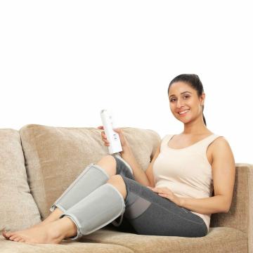 JSB HF66 Air Compression Leg Massager Machine with Heat for Foot, Calf, Thighs & Arms Pain Relief, Grey