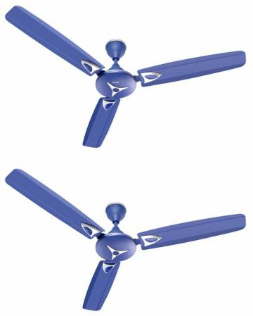 Candes 3 Blade 1200Mm Ceiling Fan, Silver Blue (Pack Of 2)