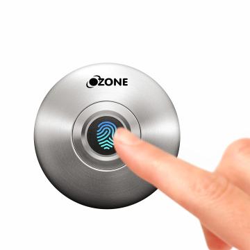 Ozone Silver Zinc Fingerprint Access Automatic Smart Digital Furniture Lock