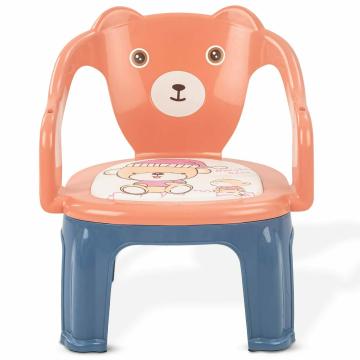 Baybee Pink Plastic Baby Chair for Kids Study Table Chair with Cushion Seat & High Backrest