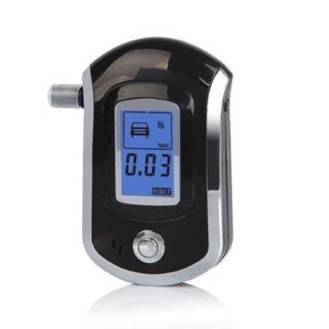 Real Instruments Alcohol Tester Digital Portable LCD Display Breath Analyser Police Alcohol Detector Breathalyzer with 5 Mothpiece ALC AT6000