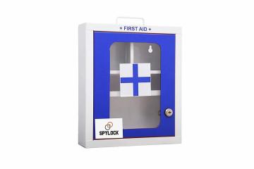 SPYLOCK Double Heavy Metal First Aid Kit Box/Emergency Medical Box | Wall Mountable | First Aid Box for Home, School, Office With Key Lock