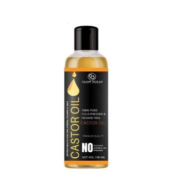 Glow Ocean Cold-Pressed 100% Pure Castor Oil - 100 ML(Pack of 1)