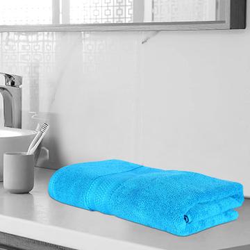 Justoriginals PCBT0CTNAOSBL2146 Blue Cotton Bath Towel - King