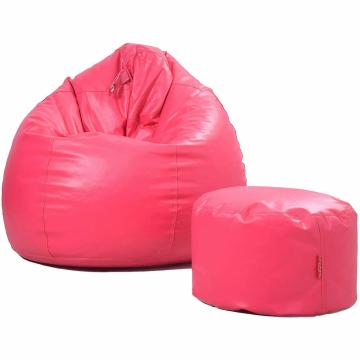 Couchette Stillo XXXL Bean Bag with Footrest in Pink Finish (Without Fillers)