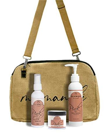 Olamor Pink Hair Growth Hamper With Mi Manchi Bag(Pack of 4)