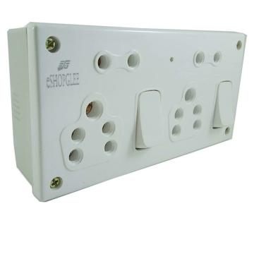 Eshopglee White Polycarbonate 6A Combined Switch and Socket