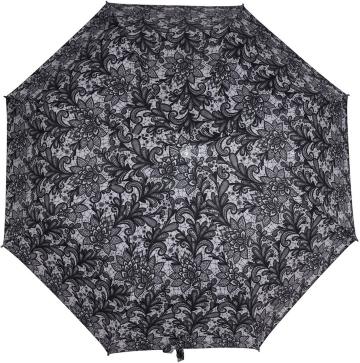 KK 3 fold Floral Design Umbrella (Black)