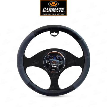CARMATE Sporty Grip Car Steering Cover for Hyundai - Santro Xing Medium (Grey-Black)