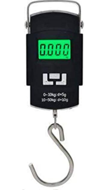 APNA KANHA 10g-50Kg Digital Hanging Pocket Scale for Luggage, Cylinder Weighing Scale (Black)