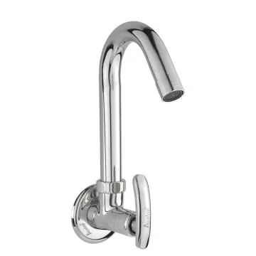 Acetap Brass Sink Cock Alive Series Chrome Plated With Wall Flange