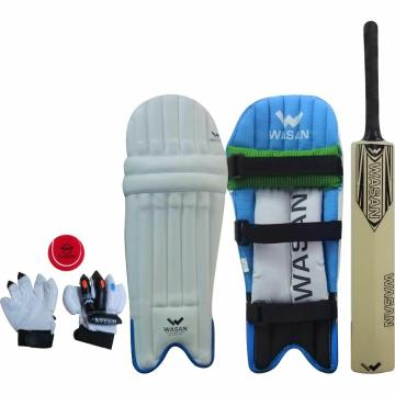 WASAN Complete Wood Cricket Set (5-8 Years), Extra-Small, White (XXS. Sz)