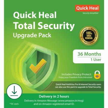 Quick Heal Total Security Renewal Upgrade Pack| 1 User| 3 years (DVD)