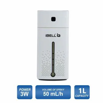 iBELL HU310QL Portable Humidifier & Essential Oil Aroma Diffuser with Cool Mist, 1 L (White)